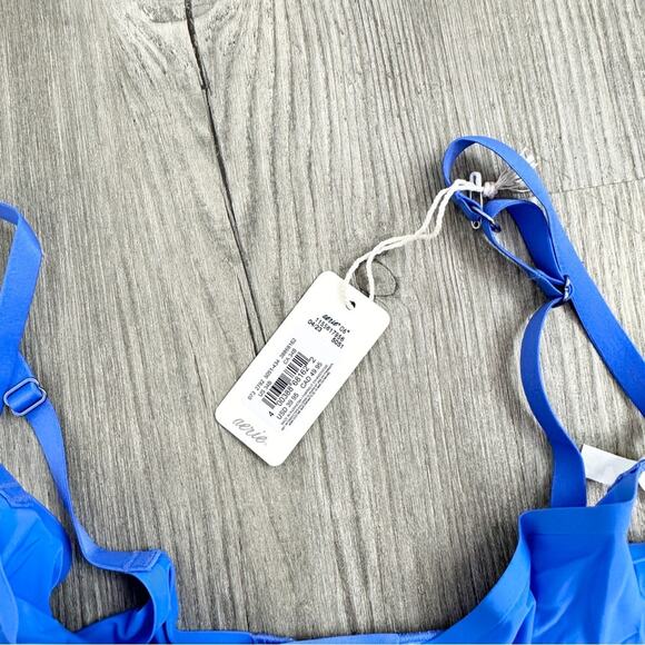 NWT aerie SMOOTHEZ Mesh Unlined Full Coverage Bra Underwire Blue Size 34B - Picture 5 of 6